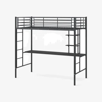 The Range Single Size Loft Bed - Black