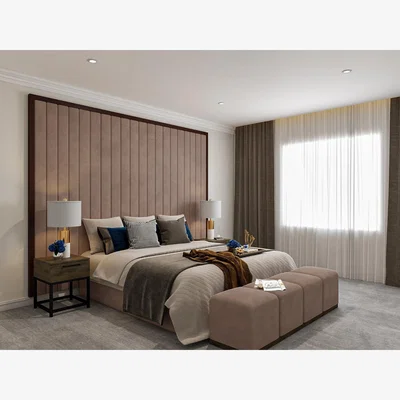 The Range Coco Line Wall Panel Bed - Dumfries Fabric - Graphite / Single
