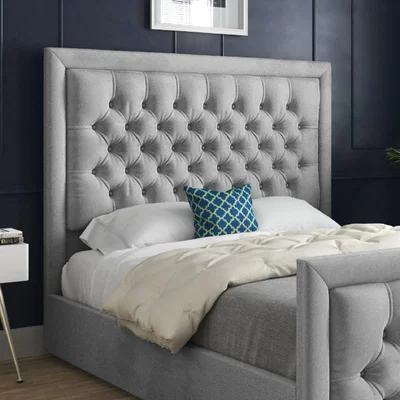 The Range Napster Upholstered Velvet Bed Frame - Grey / Small Single