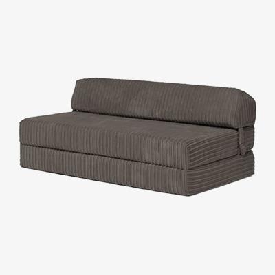 The Range Premium Jumbo Cord Folding Double Z Bed  - Charcoal