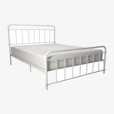The Range Wallace Metal Bed - White / King