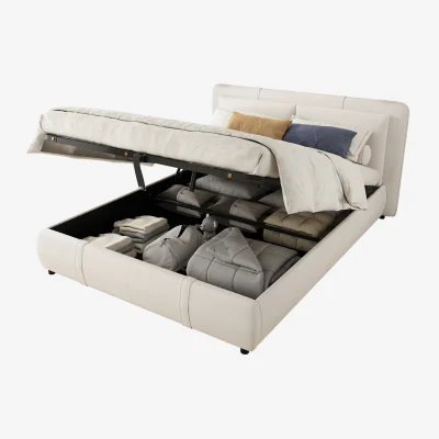 The Range Upholstered bed Hydraulic bed with storage function -  Beige