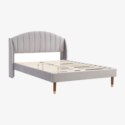 The Range Upholstered Youth Bed with Slatted Frame - Grey