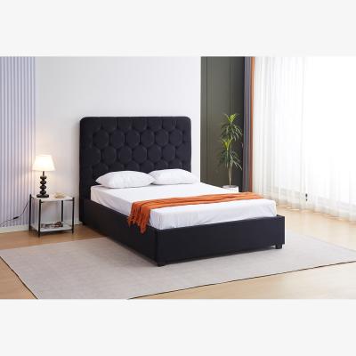 The Range Madison 4'6'' (Double) Bed - Black Velvet