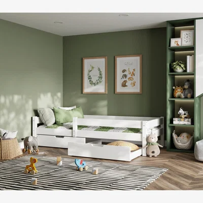The Range Milo Single Bed With Storage - White