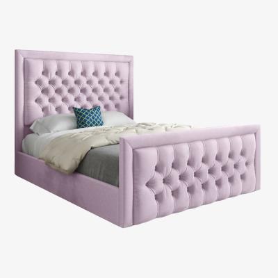 The Range Napster Upholstered Velvet Bed Frame - Pink / Small Single