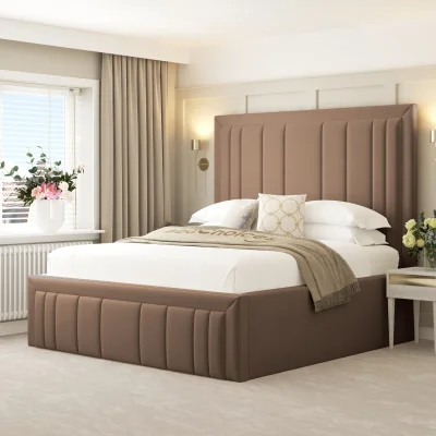 The Range Emperor Upholstered Bed Frame with Chelsea Mattress & 54" Headboard