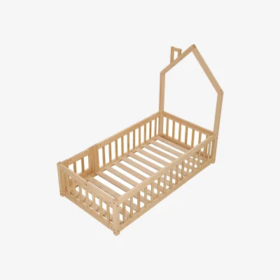 The Range Kidkid House Headboard Floor Bed Frame - Wood