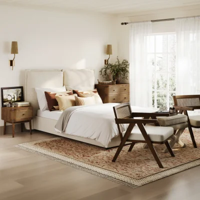 The Range Sunday Ivory King Size Bed  - Ivory
