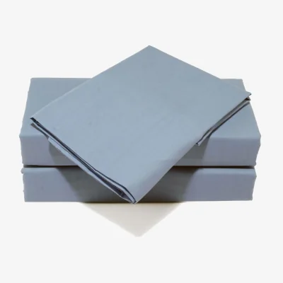 The Range Percale Pastel King Bed Fitted Sheet - Blue