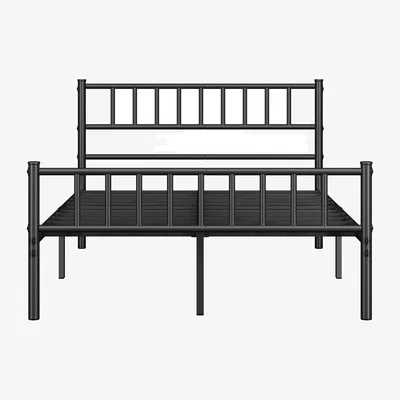 The Range Metal Bed Frame with Large Storage Space - Black / Small Double