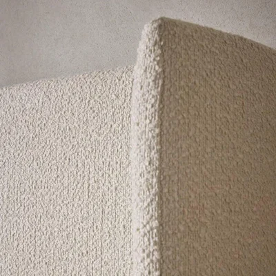 The Range Juliette Boucle Upholstered Bed Frame - Boucle Fabric - Pink / King