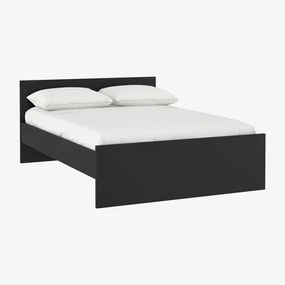 The Range Naia Double Bed 4ft6 (140 x 190) in White High Gloss - Black Matt