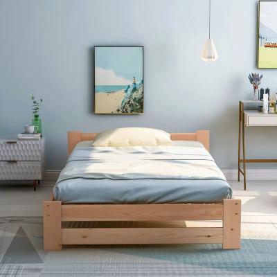 The Range Solid Wood Bed Frame with Headboard - Natural / Single