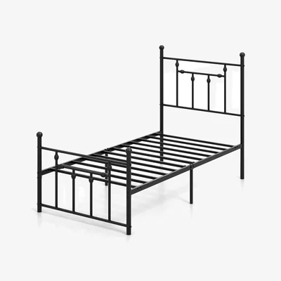 The Range Metal Slats Supported Platform Bed - Black