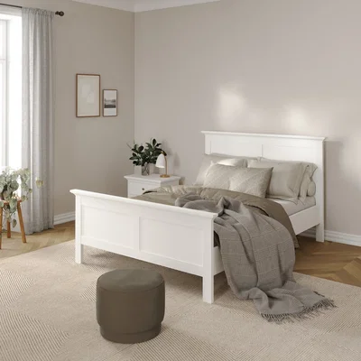 The Range Paris Double Bed (140 x 200) in White - White