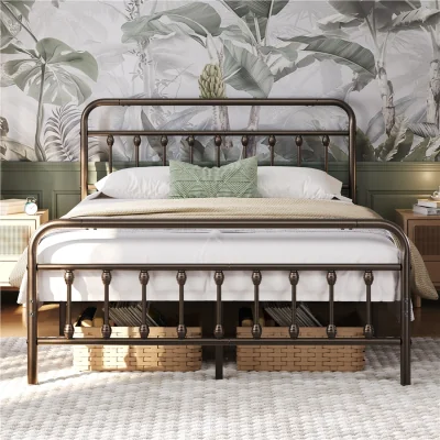 The Range Yaheetech Vintage Metal Bed Frame - Bronze / Double