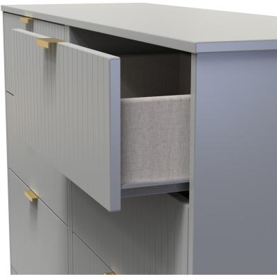 The Range Nashville F Ready Assembled 6 Drawer Bed Box - Dusk Grey