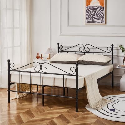 The Range Lindale Vintage Black Metal Bed Frame - Black