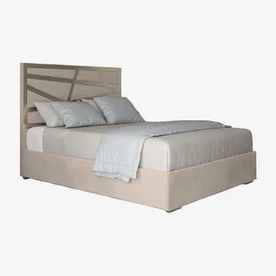 The Range Cloudrest Soft Velvet Upholstered Metal Bed Frame - Cream / Single