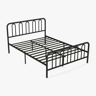The Range King Size Metal Bed Frame Platform Bed Frame - Black
