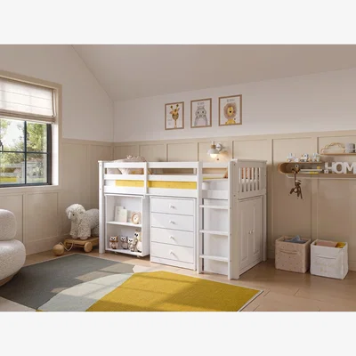 The Range Soban Storage Cabin Bed with Desk Shorty - White