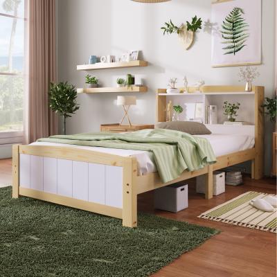 The Range Solid Wooden Bed Frames with Single Storage  - White / 42.00cm
