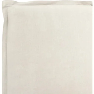 The Range Wexford 3ft Single Bed - Ivory Linen Upholstery, Cushioned Pillow Headboard, Sprung Slats - Ivory