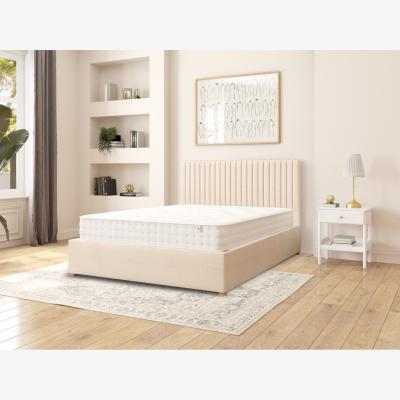 The Range Grant Fabric Ottoman Storage Bed - Cream / King