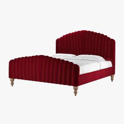 Sofa.com Bella Super King Bed in Malbec Cotton Matt Velvet