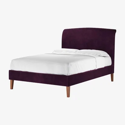 Sofa.com Thea Double Bed in Damson Smart Velvet