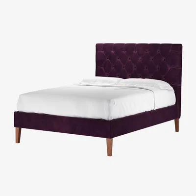Sofa.com Rosalie 130cm Double Bed in Damson Smart Velvet