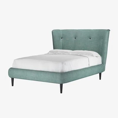 Sofa.com Audrey Double Bed in Sea Spray Aquaclean Clever Chenille