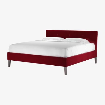 Sofa.com Avery 100cm Super King Bed in Malbec Cotton Matt Velvet
