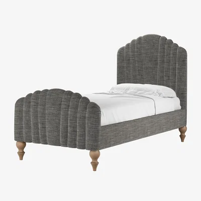 Sofa.com Bella Single Bed in Liquorice Baylee Multi-Tone Viscose Linen