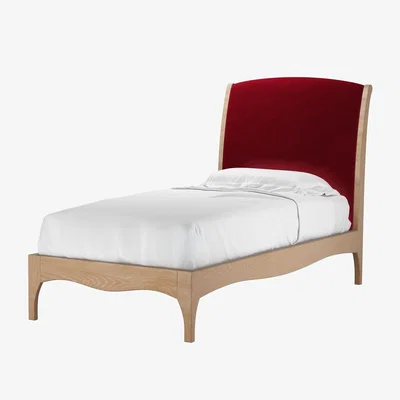 Sofa.com Emilia Single Bed in Malbec Cotton Matt Velvet