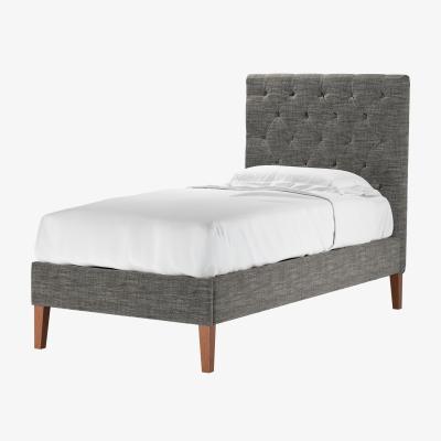 Sofa.com Rosalie 130cm Single Bed in Liquorice Baylee Multi-Tone Viscose Linen