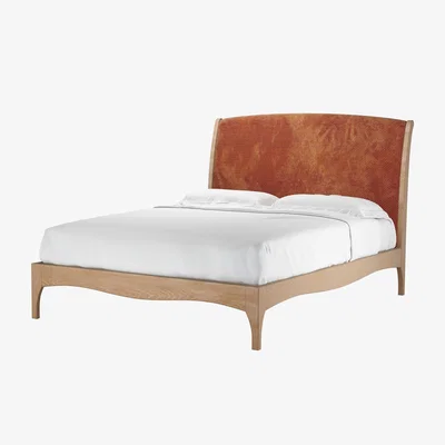Sofa.com Emilia King Bed in Pomegranate Bubble Velvet