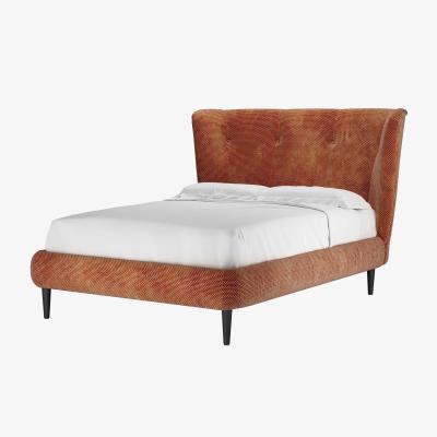 Sofa.com Audrey Double Bed in Pomegranate Bubble Velvet