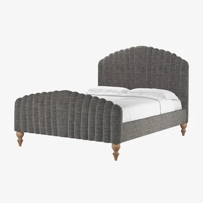 Sofa.com Bella King Bed in Liquorice Baylee Multi-Tone Viscose Linen