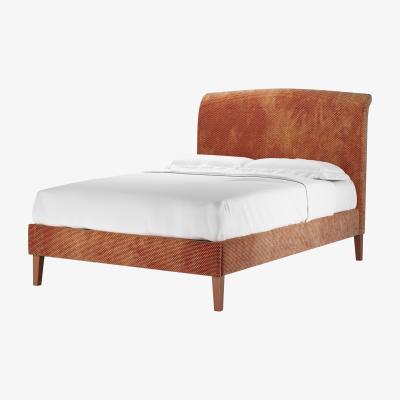 Sofa.com Thea Double Bed in Pomegranate Bubble Velvet
