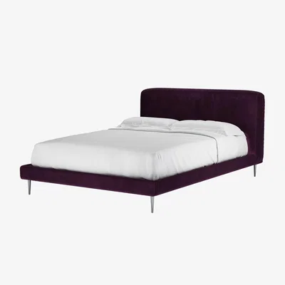 Sofa.com Lucy Double Bed in Damson Smart Velvet