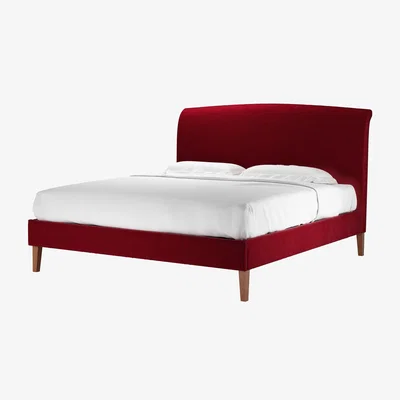 Sofa.com Thea Super King Bed in Malbec Cotton Matt Velvet