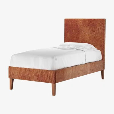 Sofa.com Avery 130cm Single Bed in Pomegranate Bubble Velvet