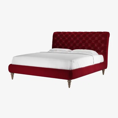 Sofa.com Knightsbridge (No Footboard) Super King Bed in Malbec Cotton Matt Velvet