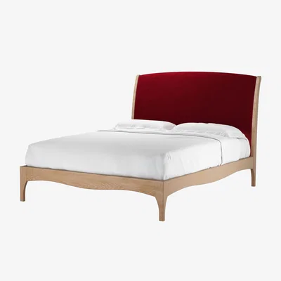 Sofa.com Emilia King Bed in Malbec Cotton Matt Velvet