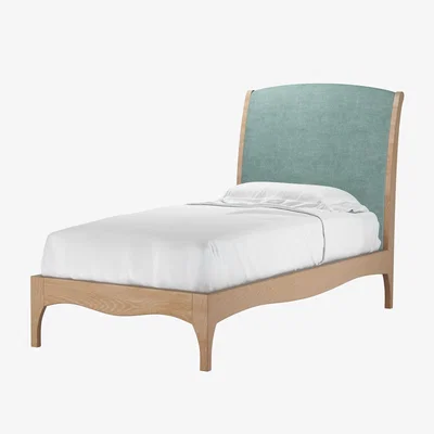 Sofa.com Emilia Single Bed in Sea Spray Aquaclean Clever Chenille