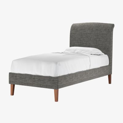 Sofa.com Thea Single Bed in Liquorice Baylee Multi-Tone Viscose Linen