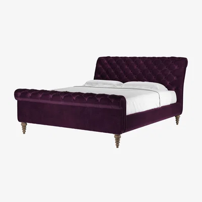Sofa.com Knightsbridge Super King Bed in Damson Smart Velvet