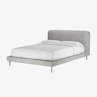 Sofa.com Lucy Double Bed in Fog Aquaclean Clever Chenille